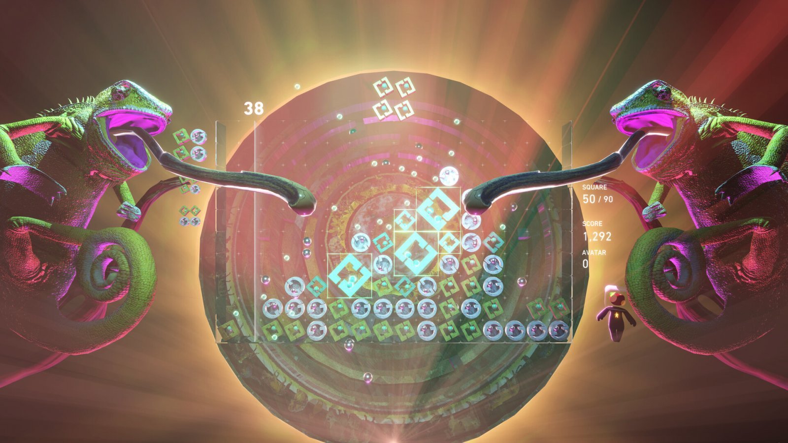 Uno dei livelli di Lumines Arise