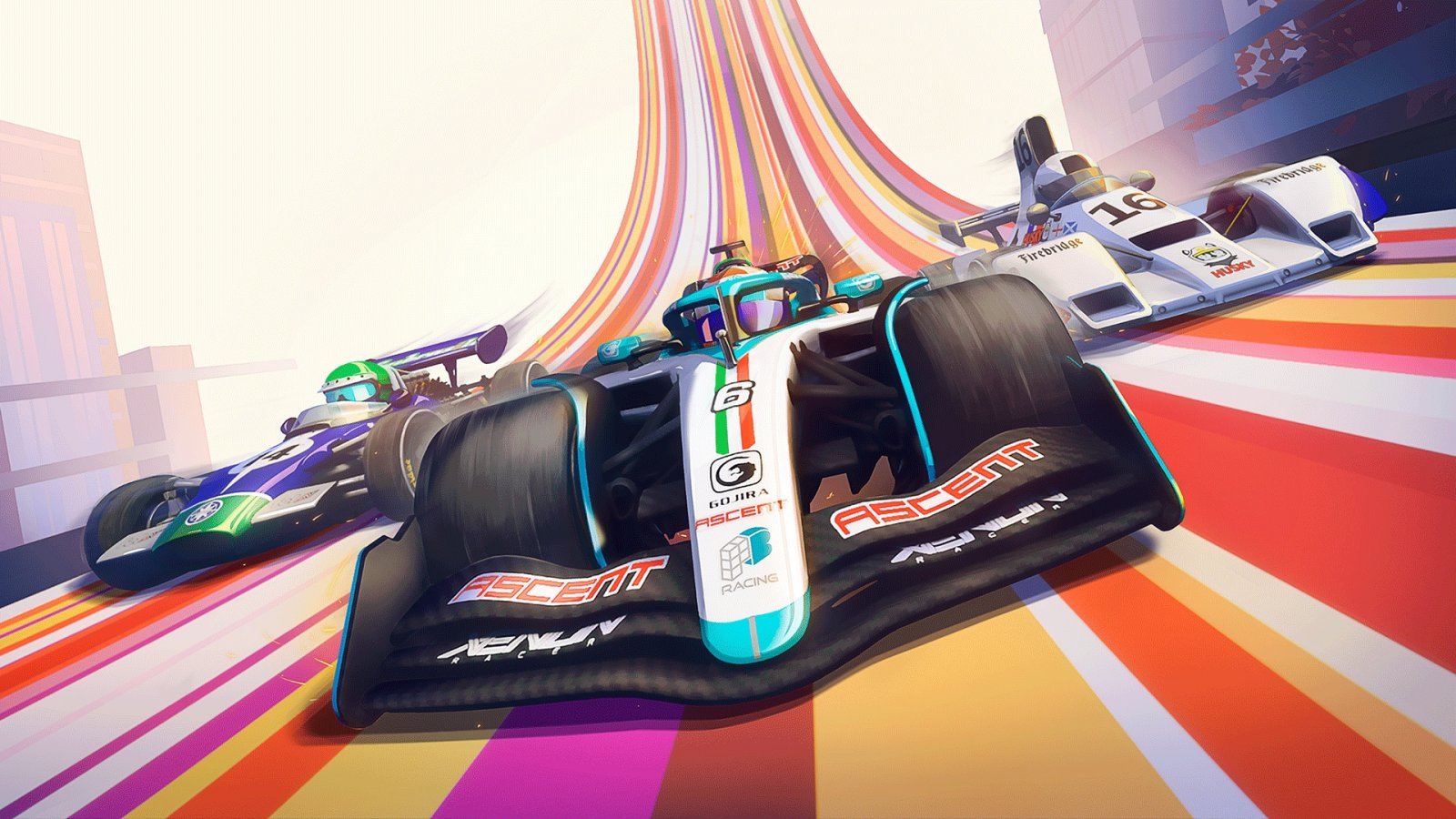 Un artwork di Formula Legends che riprende lo stile artistico del gioco vero e proprio