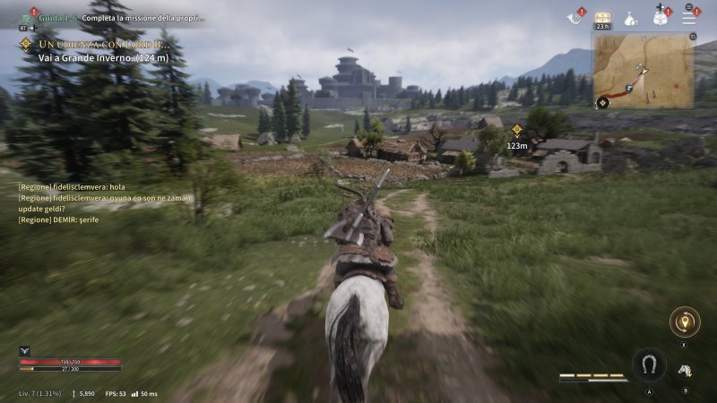 Il protagonista di Game of Thrones: Kingsroad a cavallo Il protagonista di Game of Thrones: Kingsroad a cavallo