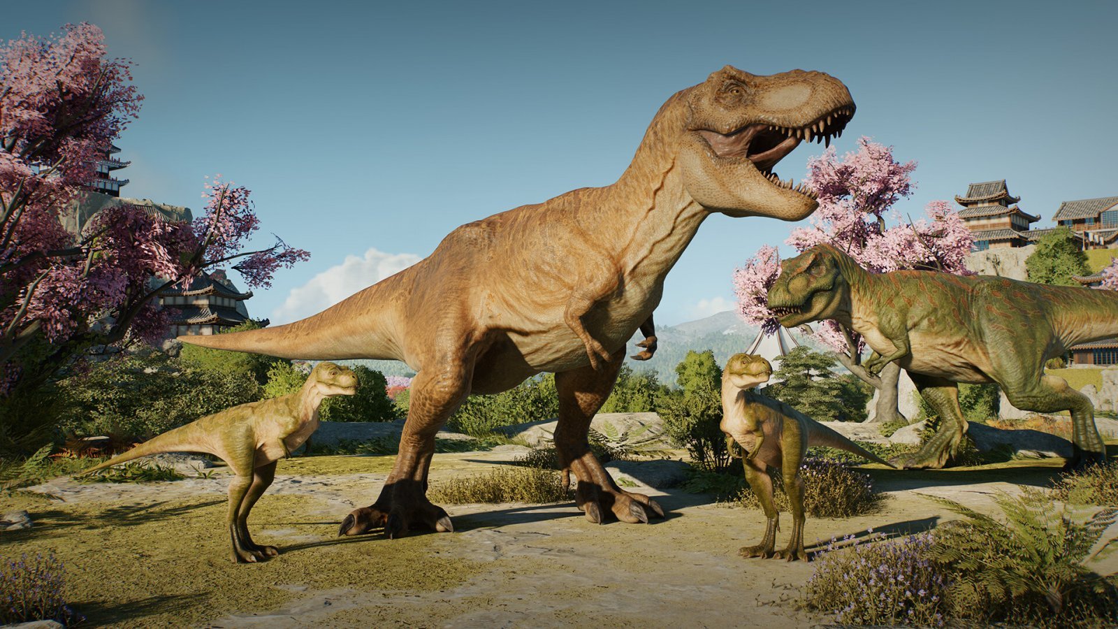 Un tirannosauro in Jurassic World Evolution 3