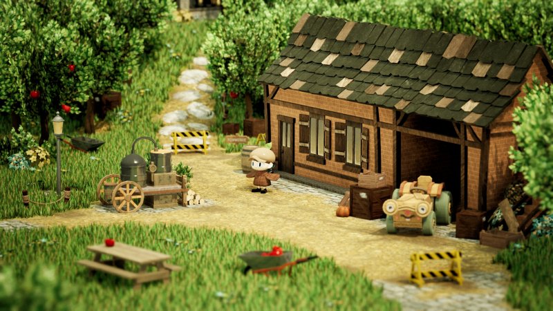 Un affascinante esterno in stile diorama in Ambroise Niflette & the Gleaned Bell