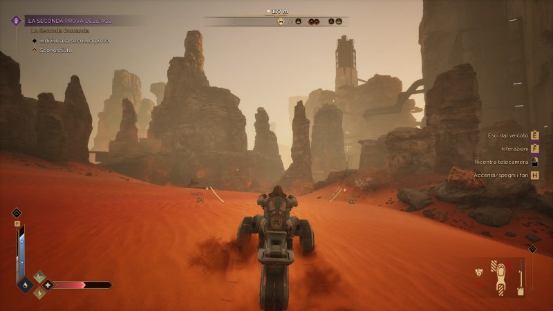 Una volta sbloccata la moto per la sabbia la campagna diventa molto più fluida, ma occhio a dove parcheggiate: una tempesta potrebbe mangiarsi il vostro mezzo in pochi minuti Una volta sbloccata la moto per la sabbia la campagna diventa molto più fluida, ma occhio a dove parcheggiate: una tempesta potrebbe mangiarsi il vostro mezzo in pochi minuti