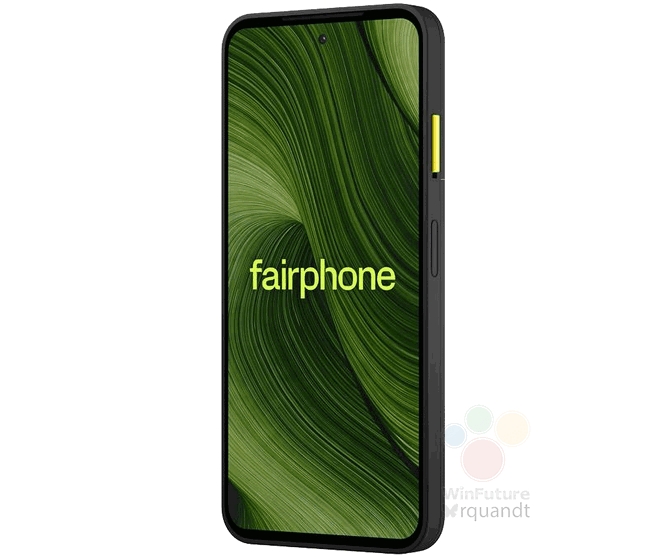 Il design anteriore di Fairphone 6 (fonte: Winfuture)