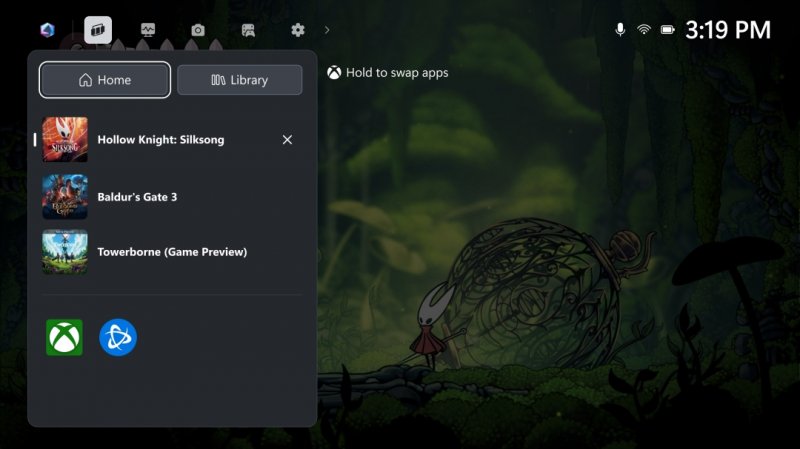 La Game Bar su ROG Xbox Ally