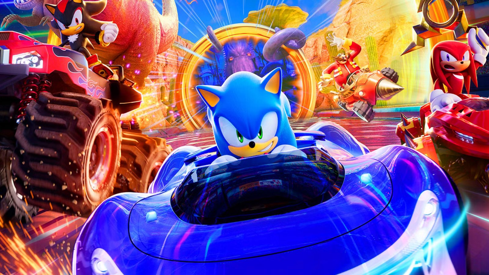 L'illustrazione promozionale di Sonic Racing: CrossWorlds