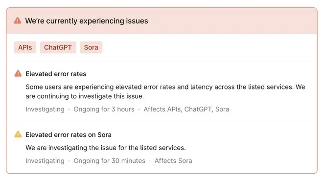 OpenAI dovrebbe risolvere il problema nelle prossime ore