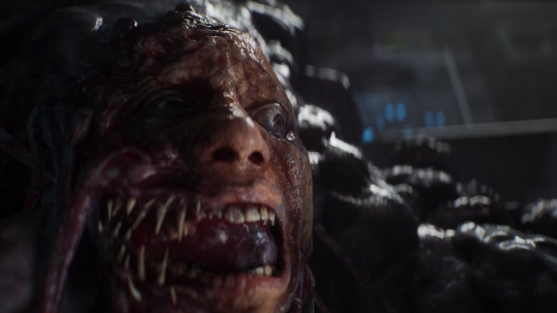 La creatura aliena che ha infestato la nave di Directive 8020 può assumere forme disgustose