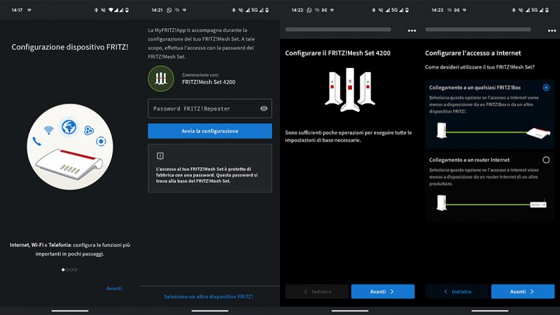 La configurazione di una rete mesh non richiede grosse competenze: è tutto guidato nelle app come MyFRITZ