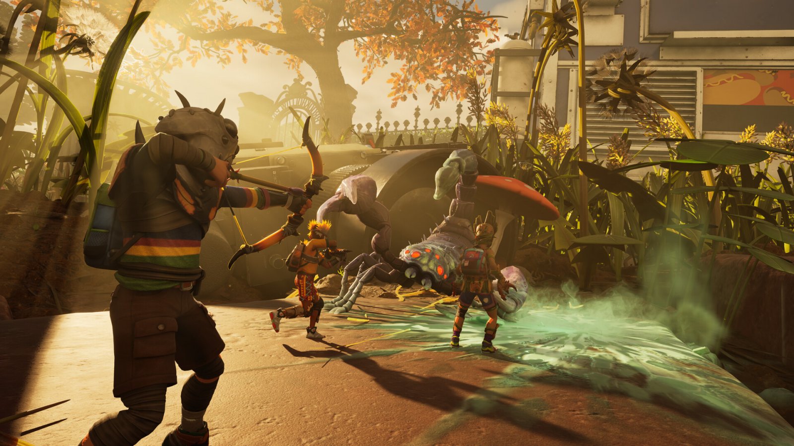 Un combattimento con arco in Grounded 2