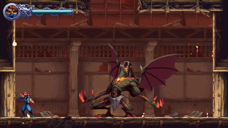 Uno dei cattivissimi boss che affronteremo in Ninja Gaiden: Ragebound. Un attimo prima di farlo a fettine