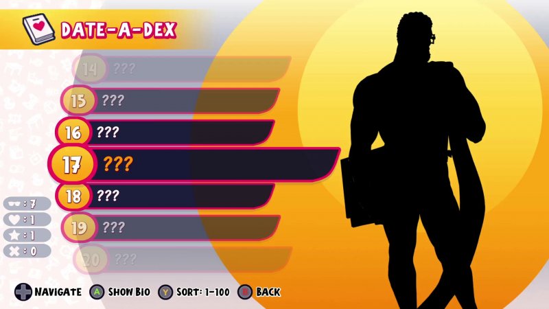 C'è anche un 'Date-A-Dex' e un menù con degli indizi sugli oggetti che ancora non avete incontrato