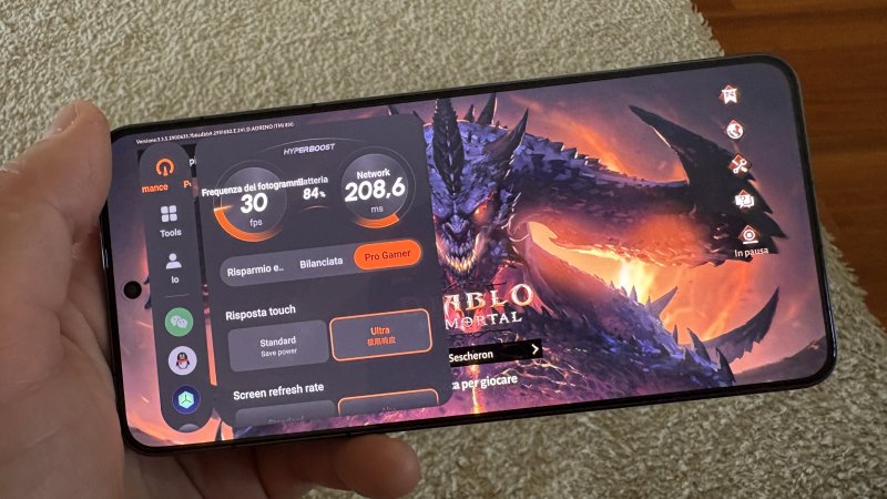 La modalità gioco del Find X8 Ultra