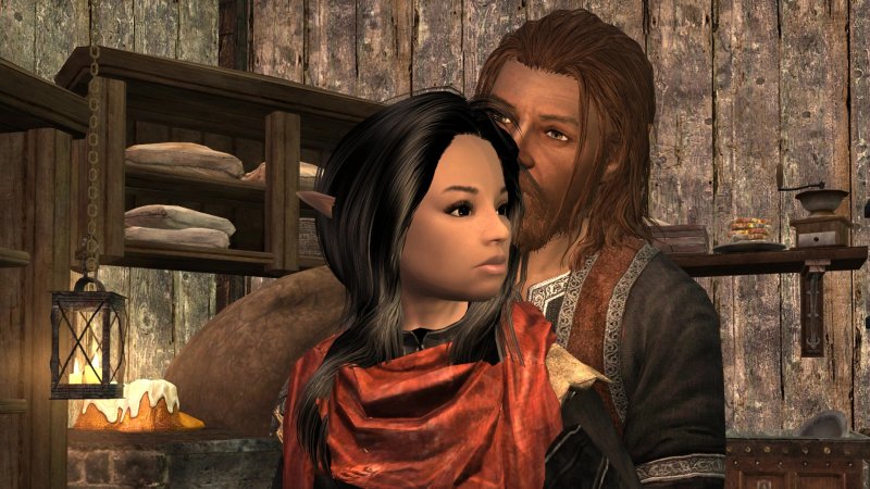 Due personaggi di una delle tante mod di Skyrim presenti su Nexus Mods