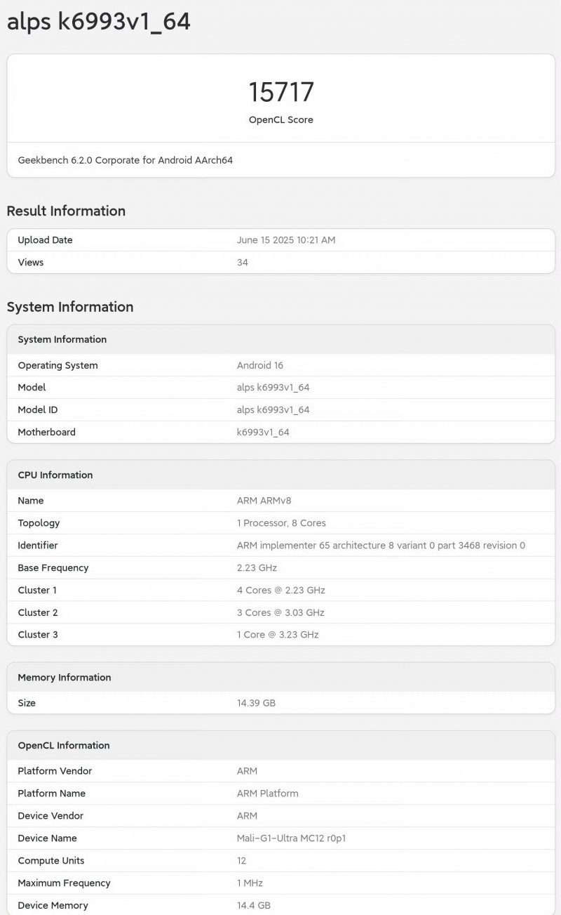 Le informazioni dai primi benchmark del MediaTek Dimensity 9500