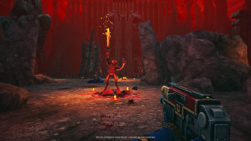 Un nemico infernale in un livello di Warhammer 40.000: Boltgun 2