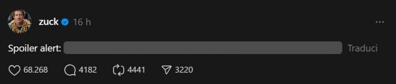 La funzione spoiler su Threads annunciata da Mark Zuckerberg La funzione spoiler su Threads annunciata da Mark Zuckerberg