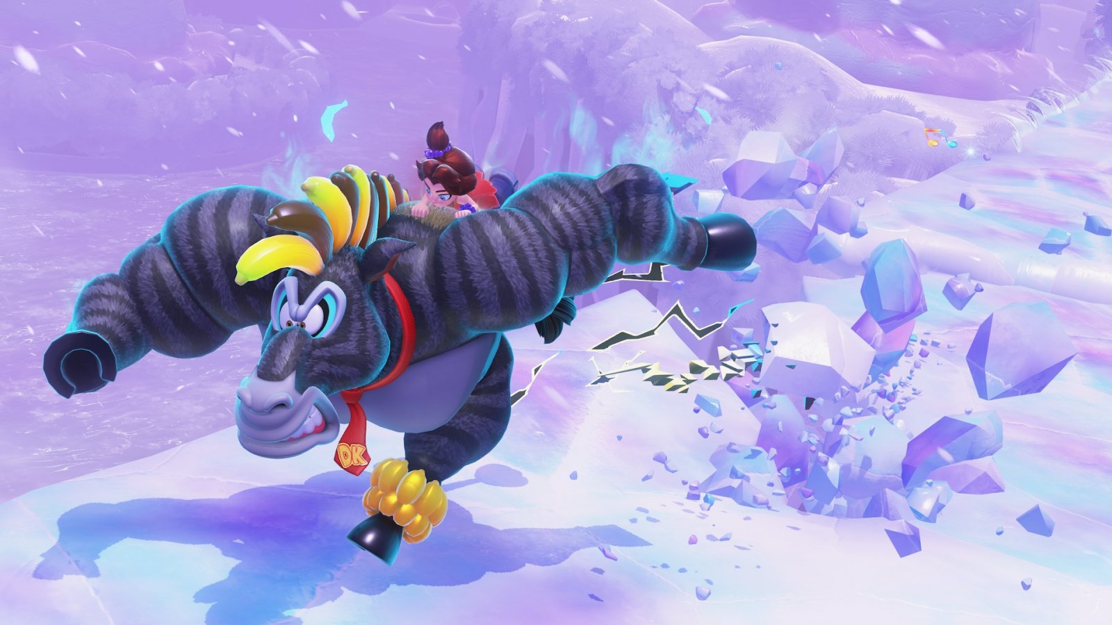 Donkey Kong Bananza: la trasformazione in zebra