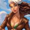 Rogue in costume da bagno nel cosplay di missbrisolo si prepara all'estate a tema X-Men