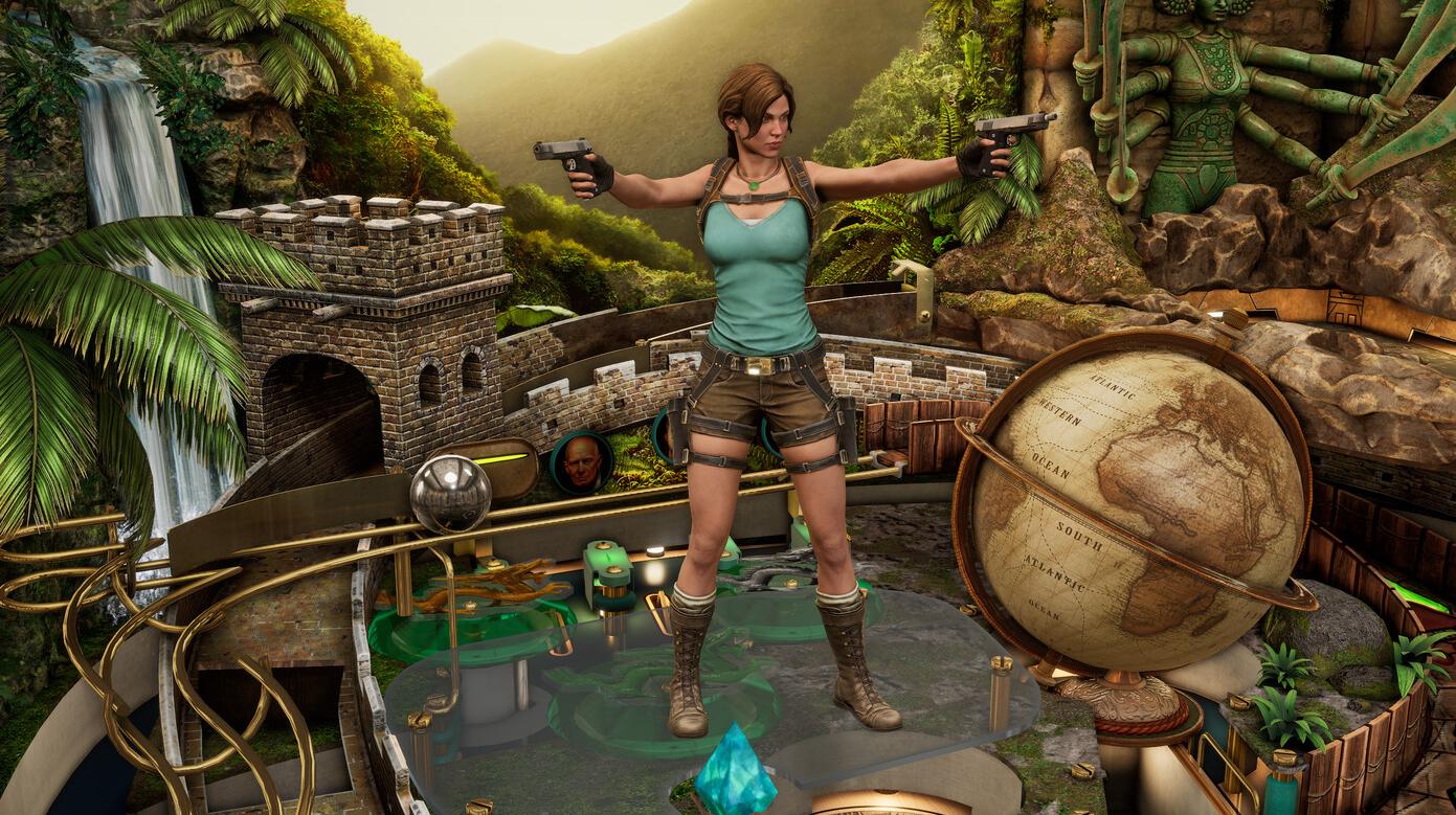 Lara Croft nel suo flipper