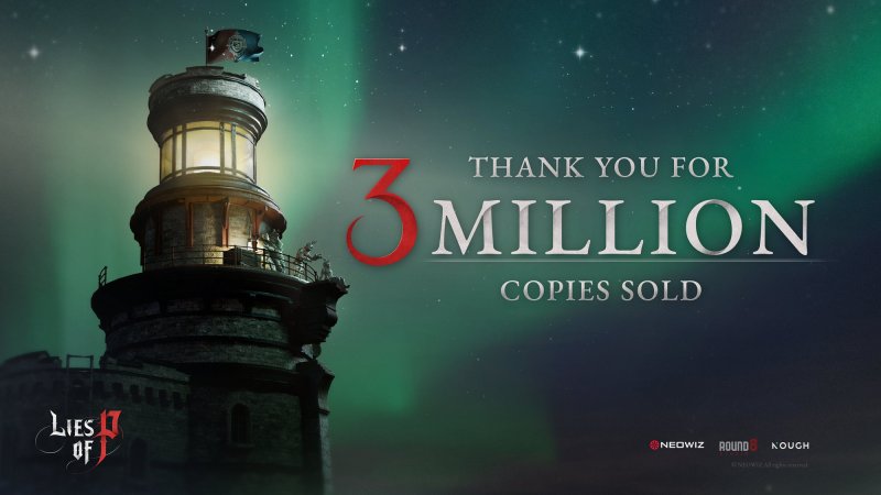 Image commémorative des trois millions d'exemplaires vendus de Lies of P