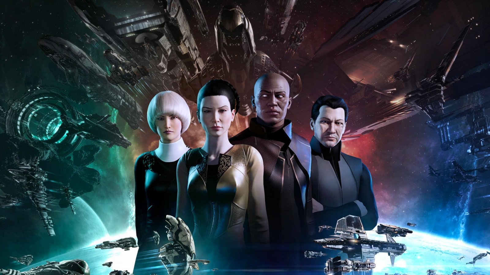 Un artwork dedicato ai personaggi di EVE Online