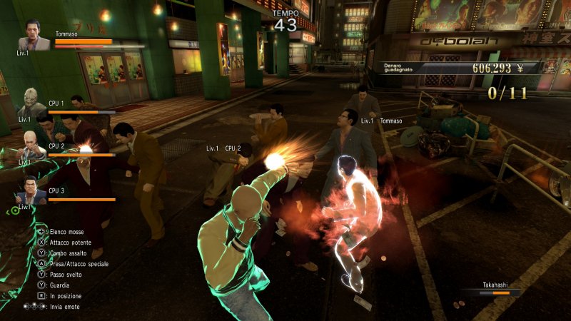 Una sequenza della modalità Raid Luci Rosse di Yakuza 0: Director's Cut Una sequenza della modalità Raid Luci Rosse di Yakuza 0: Director's Cut