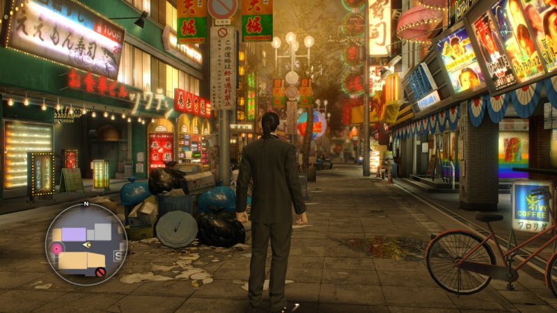 Majima passeggia per Sotenbori in Yakuza 0: Director's Cut Majima passeggia per Sotenbori in Yakuza 0: Director's Cut