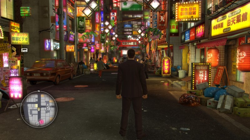 Kamurocho di notte, con le sue mille insegne, in Yakuza 0: Director's Cut Kamurocho di notte, con le sue mille insegne, in Yakuza 0: Director's Cut