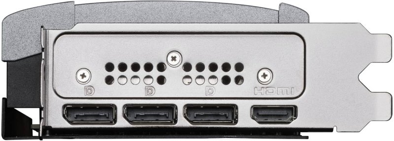 Le uscite audio-video della GPU MSI GeForce RTX 5070 12G