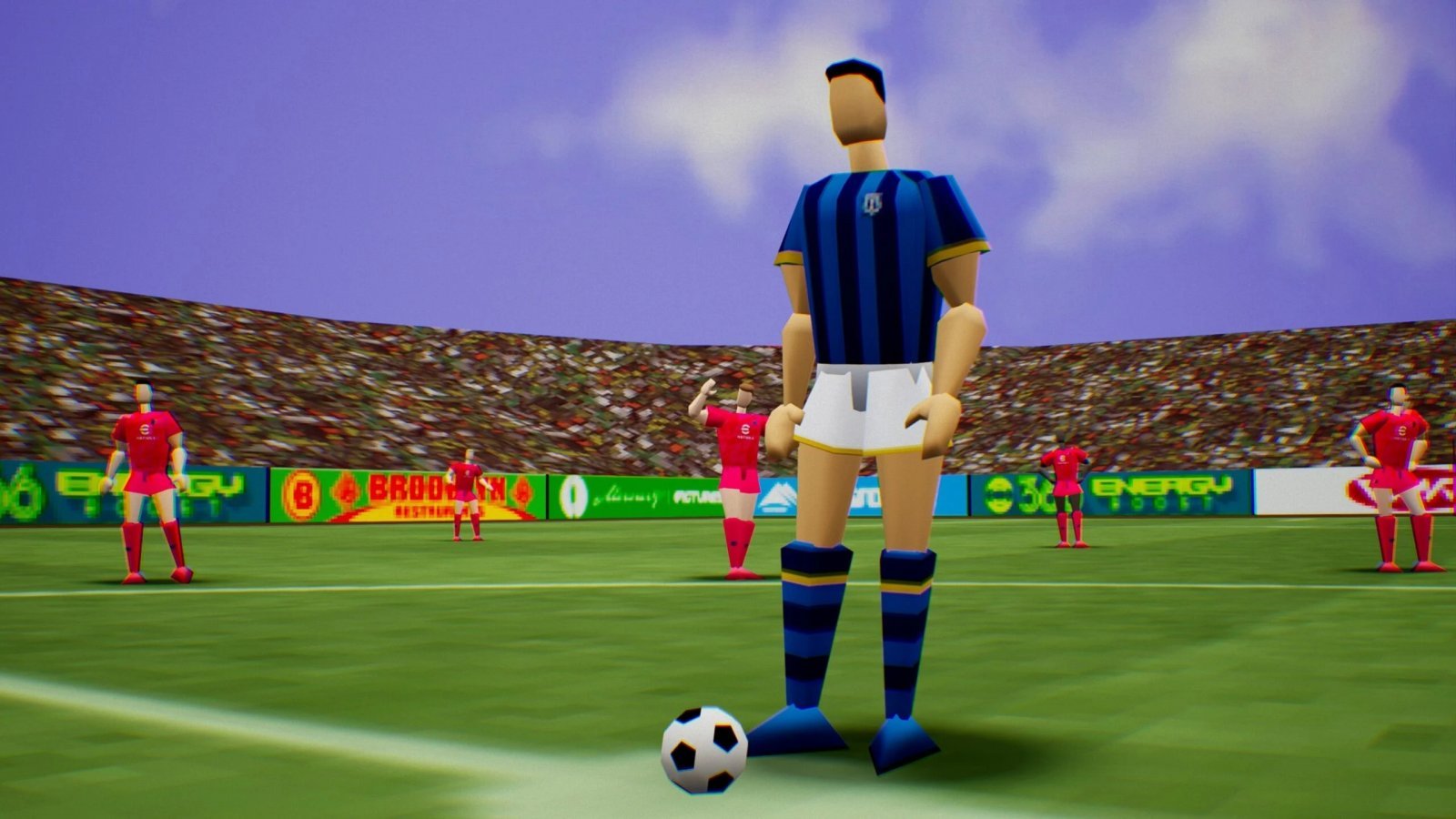 Un giocatore di eFootball in stile PS1