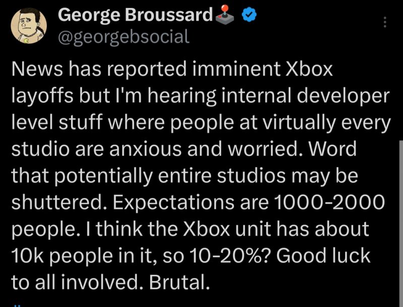 Il messaggio di Broussard su X