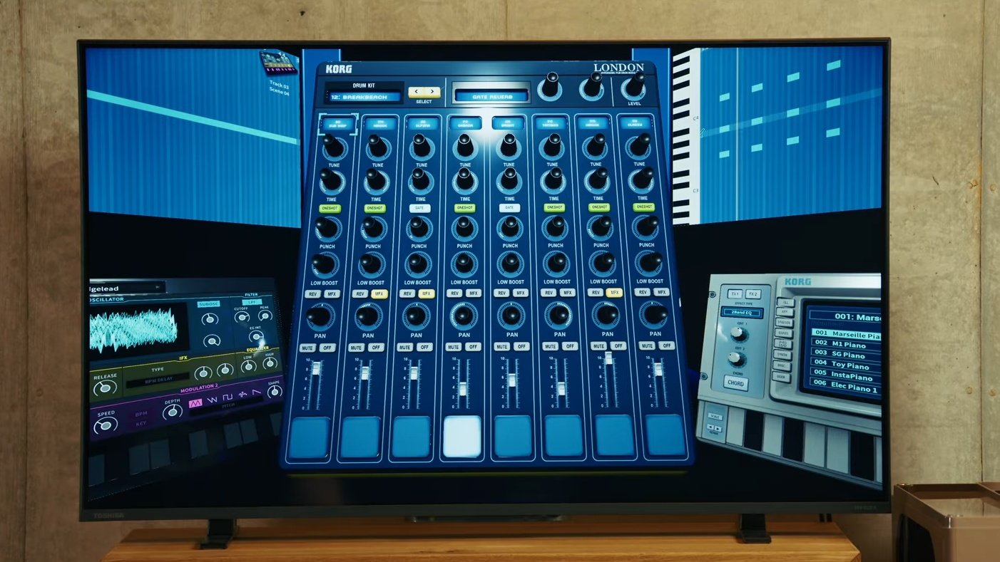 KORG Gadget for PlayStation su un televisore