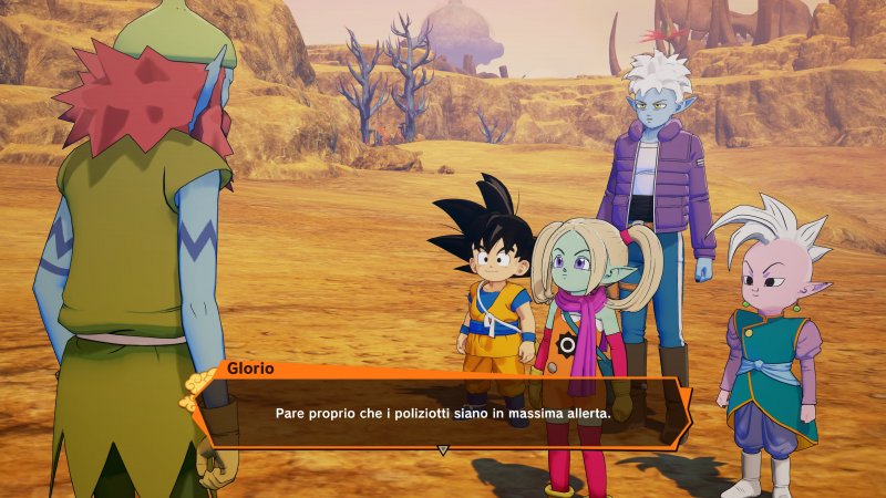 I protagonisti di DAIMA: Avventura nel Regno Demoniaco alle prese con un abitante del posto