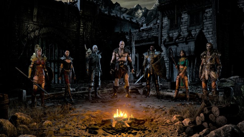 La schermata di selezione del personaggio dell'edizione Resurrected