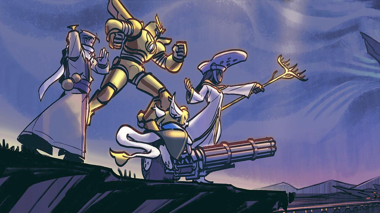 I protagonisti di The Last Hour of an Epic To The Moon RPG