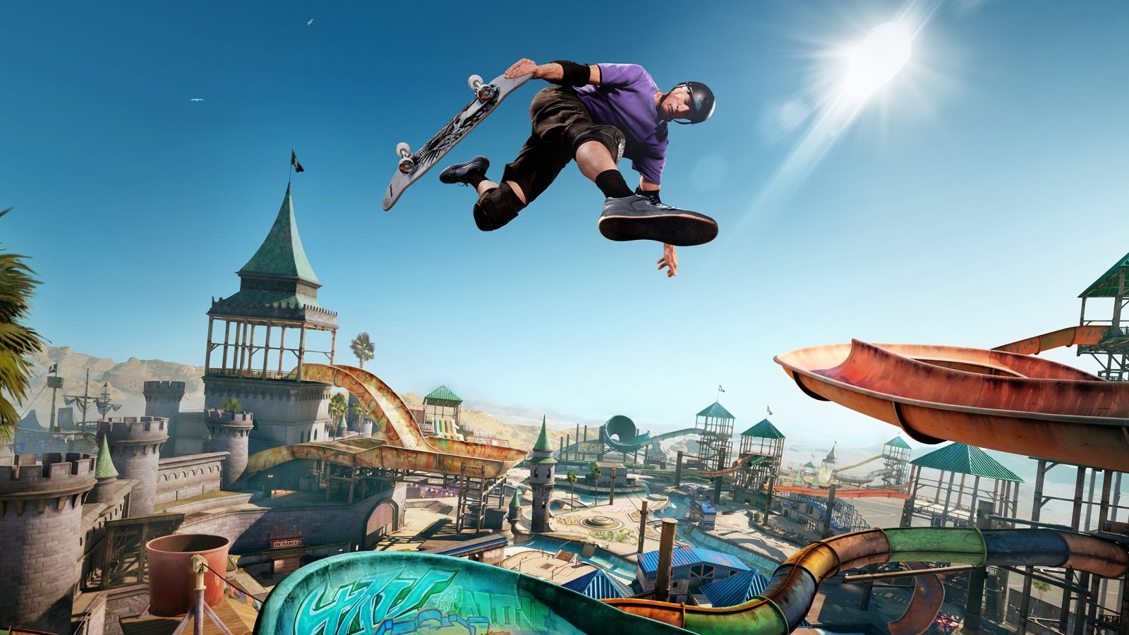 Tony Hawk svetta sopra il parco acquatico