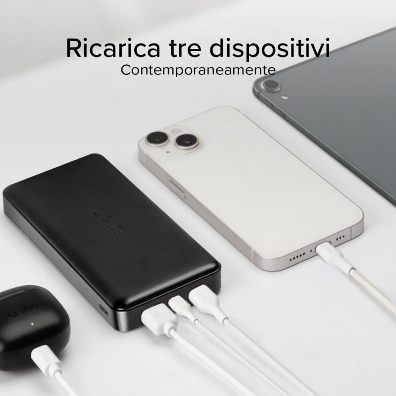 Ricarica fino a tre dispositivi