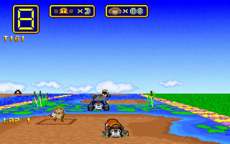 Wacky Wheels è stato il primo titolo ad aver inserito il Dopefish come Easter egg Wacky Wheels è stato il primo titolo ad aver inserito il Dopefish come Easter egg