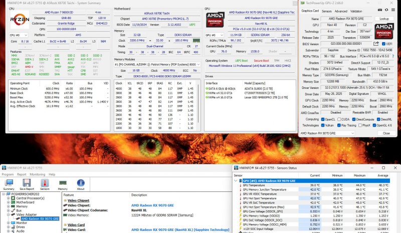 Le specifiche della GPU AMD Radeon RX 9070 GRE (fonte: PCGamesHardware) Le specifiche della GPU AMD Radeon RX 9070 GRE (fonte: PCGamesHardware)