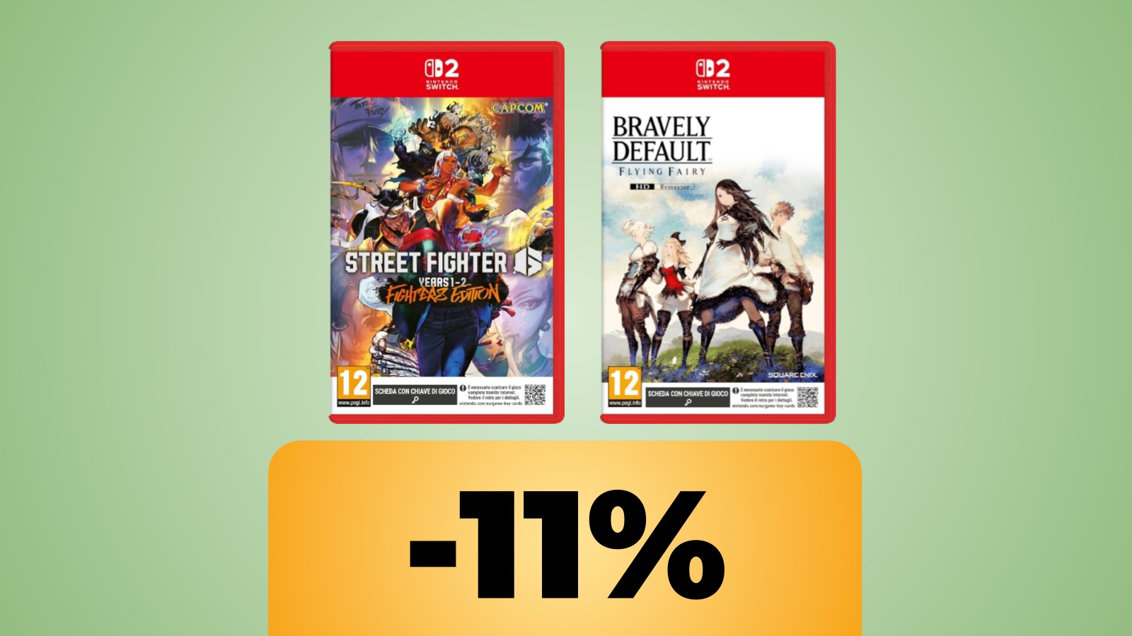 Hai preso Switch 2 e vuoi fare scorta di giochi? Sfrutta questo bundle e prendi Street Fighter 6 e Bravely Default al minimo storico