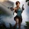 Il cosplay di Lara Croft da Tomb Raider firmato Kalinka Fox impugna due pistole