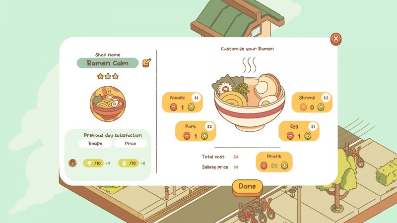 È possibile gestire anche gli ingredienti da servire nel ramen È possibile gestire anche gli ingredienti da servire nel ramen