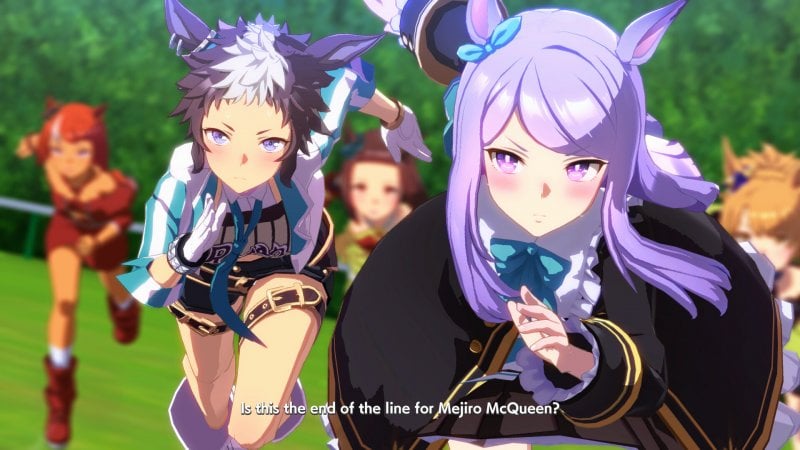 Una fase di gara di Umamusume: Pretty Derby Una fase di gara di Umamusume: Pretty Derby