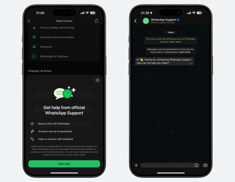 La nuova chat di assistenza WhatsApp su iOS La nuova chat di assistenza WhatsApp su iOS