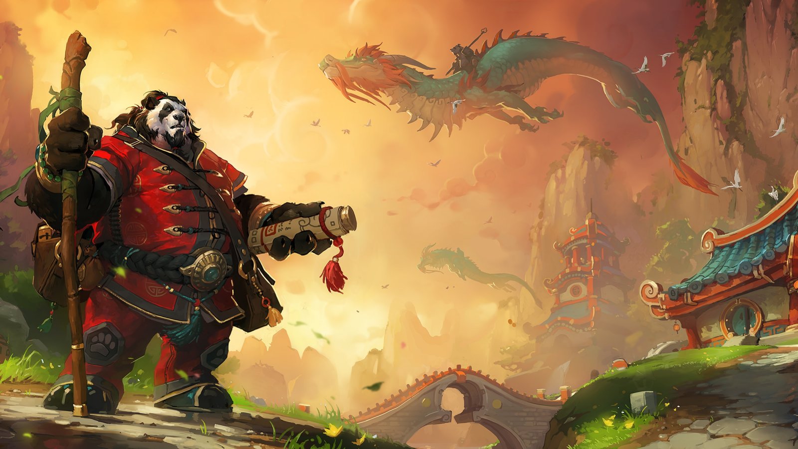 Illustrazione promozionale Mists of Pandaria