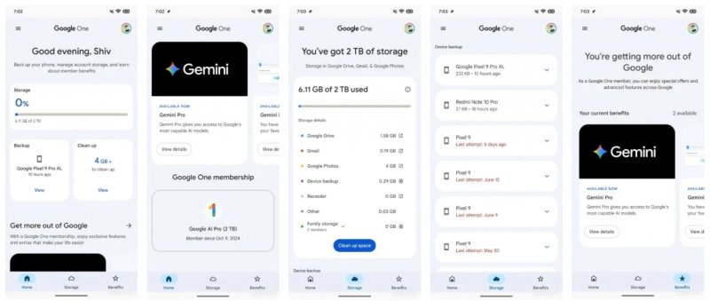La nuova interfaccia di Google One (Fonte: Android Authority) La nuova interfaccia di Google One (Fonte: Android Authority)