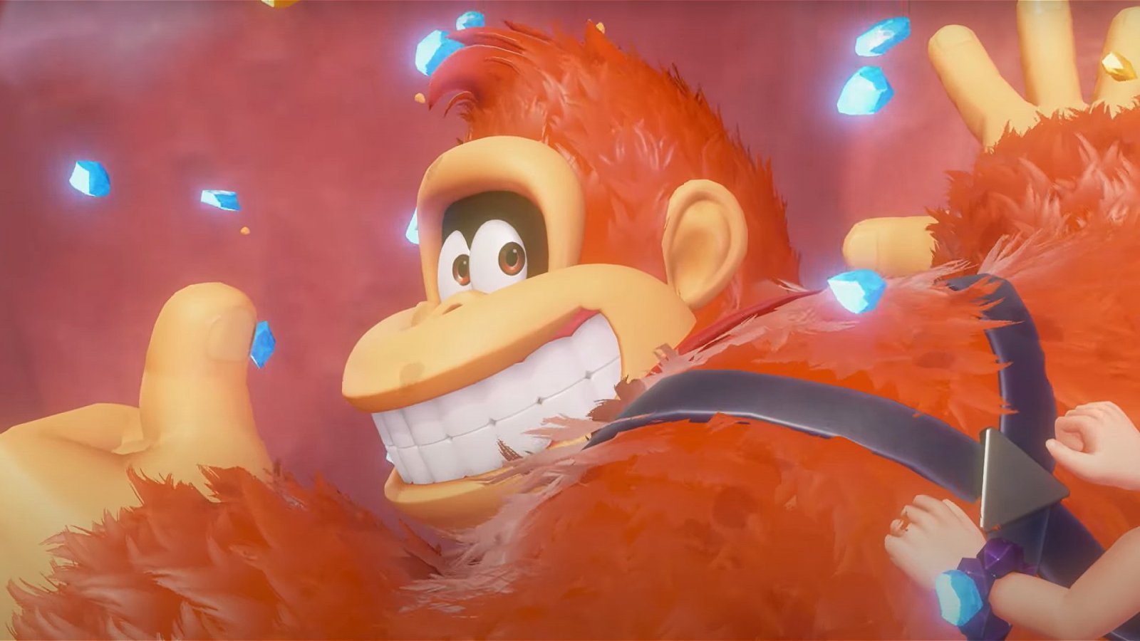 Donkey Kong sorride in Bananza
