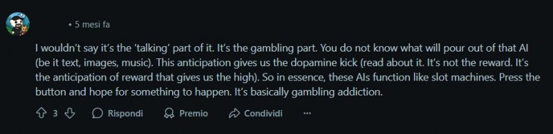 L'intelligenza artificiale paragonata al gioco d'azzardo