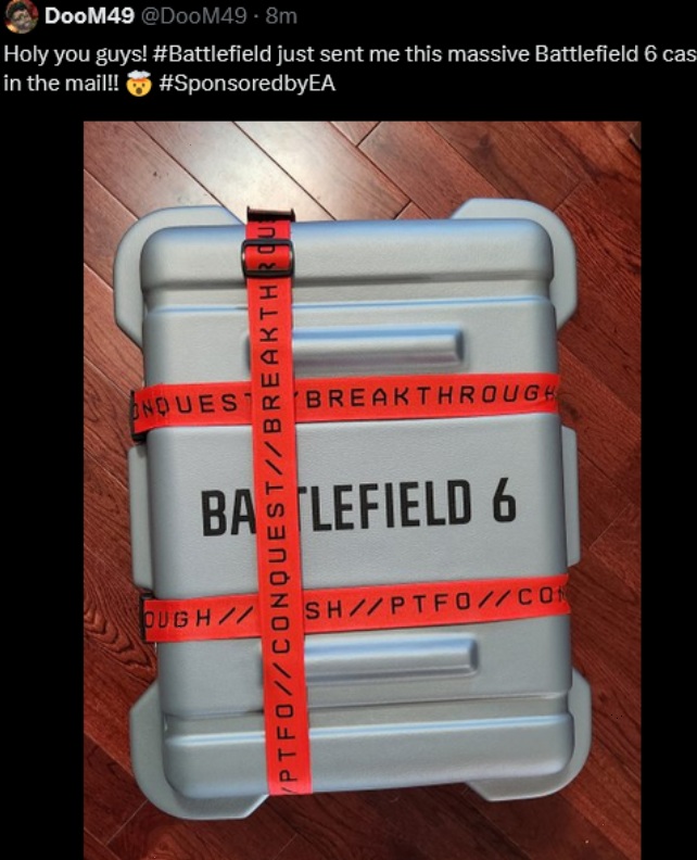Il presunto pacco promozionale di Battlefield 6 arrivato a casa di DooM49 Il presunto pacco promozionale di Battlefield 6 arrivato a casa di DooM49