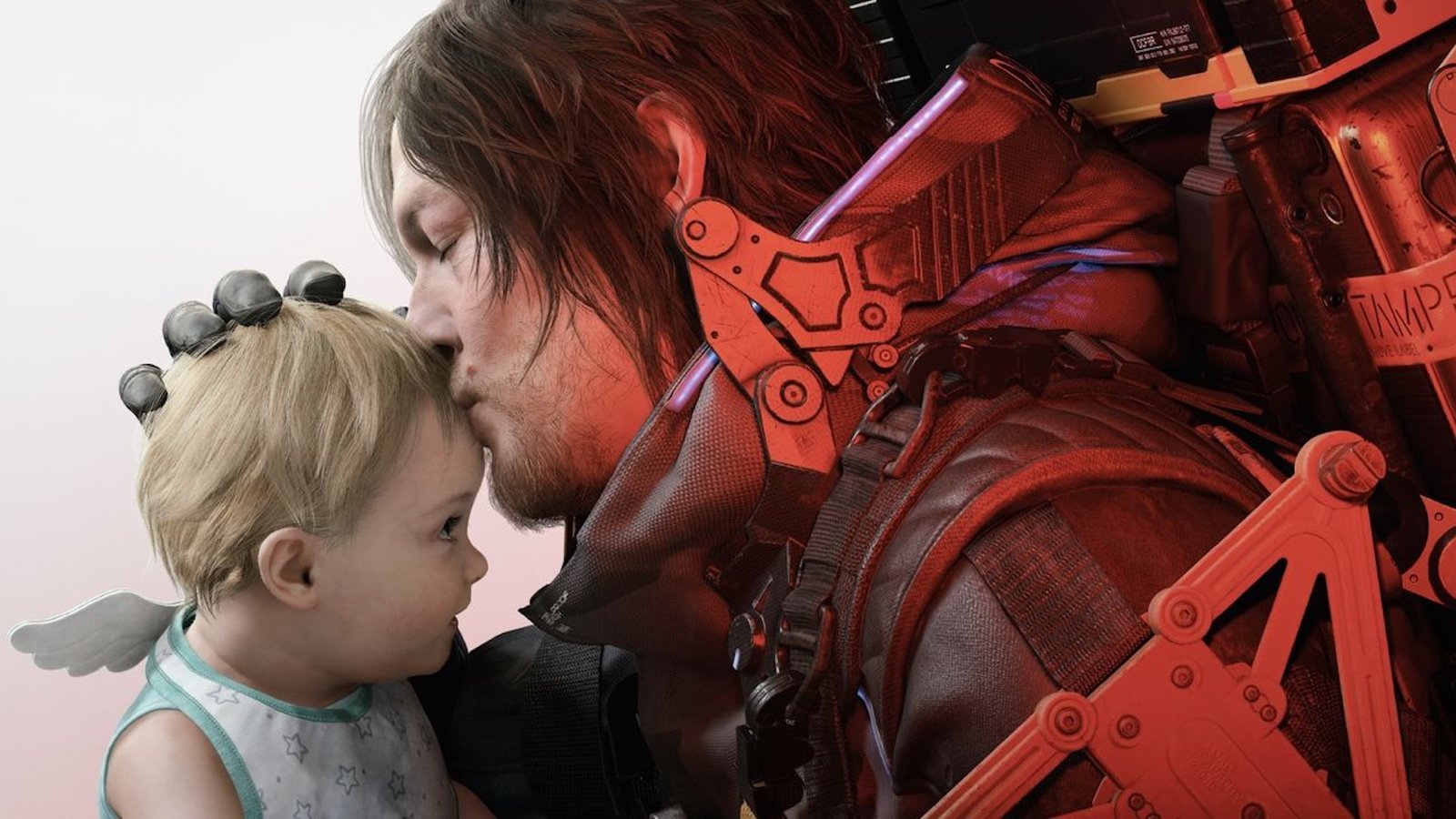 Sam Porter Bridges bacia un piccolo nell'immagine di copertina di Death Stranding 2